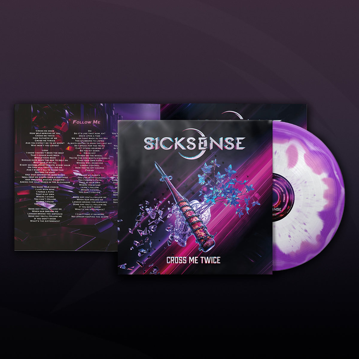 Cross Me Twice White/Purple Merge Vinyl w/ Signed Booklet