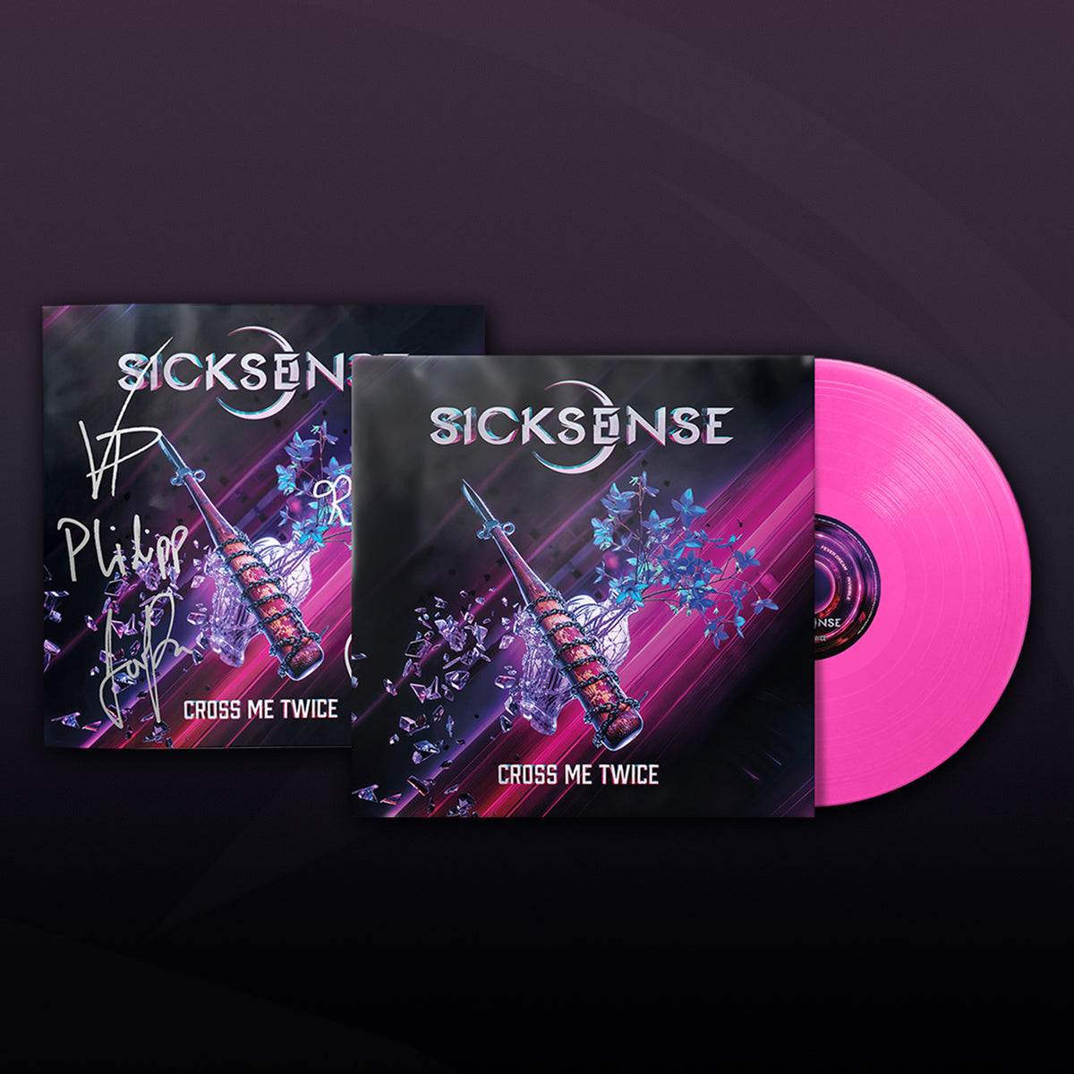 Cross Me Twice Pink Vinyl w/ Signed Booklet